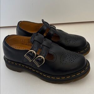 Dr. Martens Mary Jane’s Double Strap Black 8065 Smooth Leather Women’s 6 NEW
